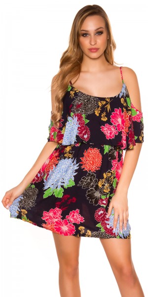 Sexy Sommer-Minikleid Blumenprint