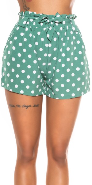 Sexy Polka Dot Sommer Shorts mit Taschen