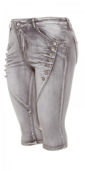 Curvy Girls Size! Trendy Capri Jeans Knielang